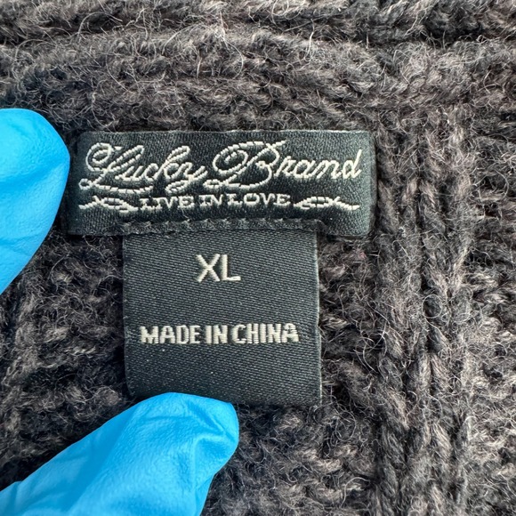 Women's Long Sleeve Brown Wool Blend Pullover Knit Sweater XL  Academia Cozy - Picture 2 of 9